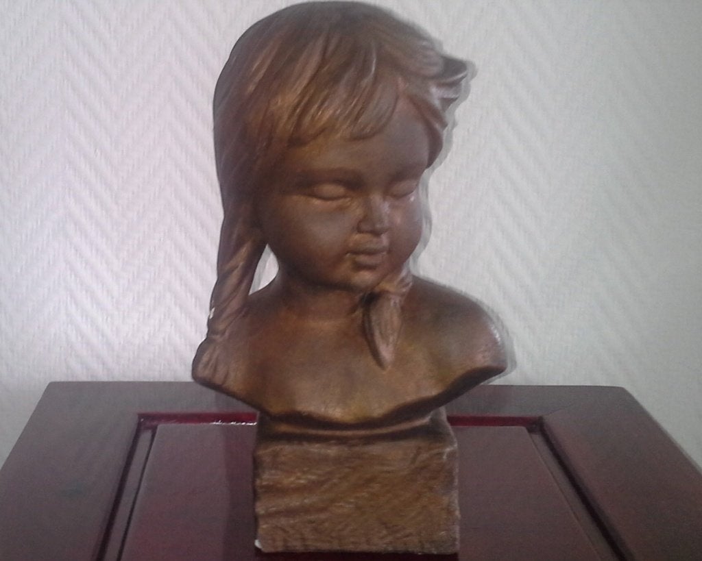 La fille aux tresses, S. MELANI, Statue, Enlèvement ou Envoi, Brun, Femme