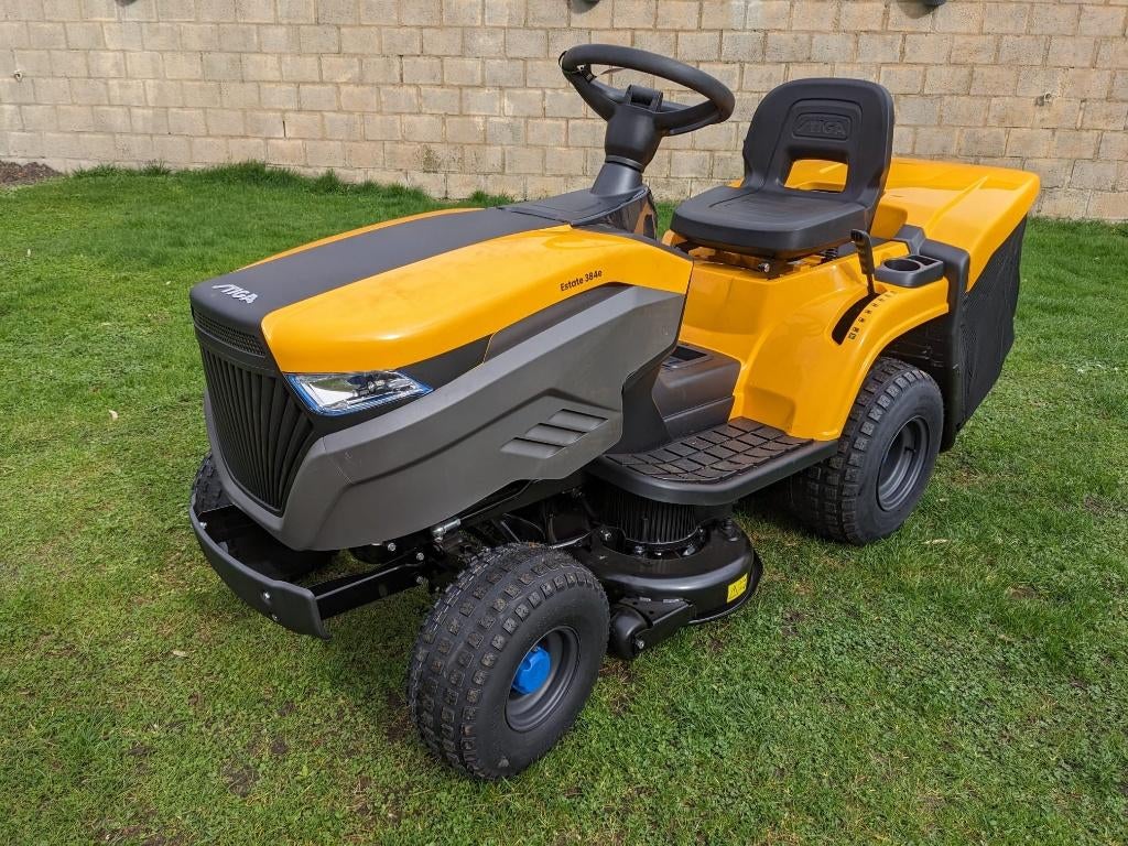 NIEUW Stiga ESTATE 384E ACCU incl zitmaaier MULCH/OPVANG, Neuf, Enlèvement ou Envoi, Stiga, Moins de 90 cm