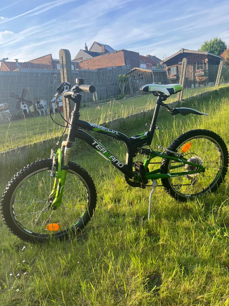 Groene fiets voor kinderen van 9-12 jaar, Fietsen en Brommers, Ophalen of Verzenden, Gebruikt, 20 tot 24 inch