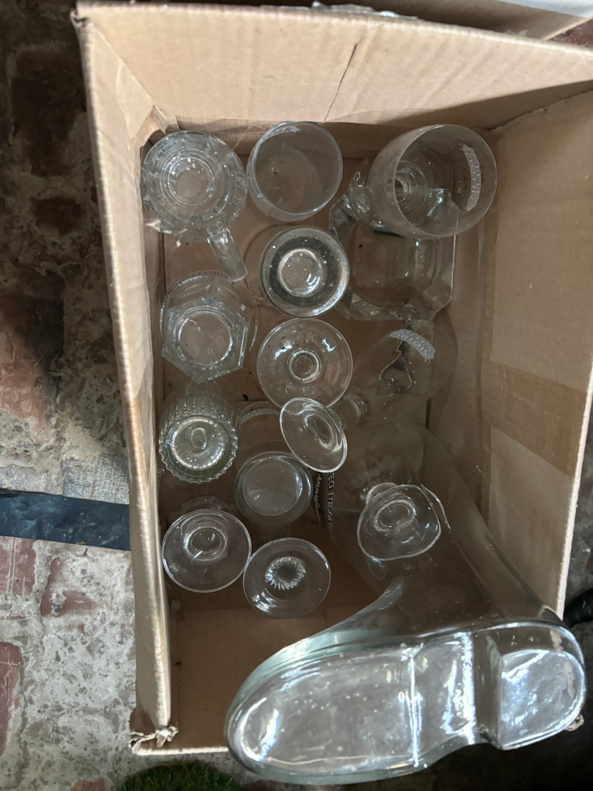 Oude glazen/glazen bier, Verzamelen, Ophalen, Gebruikt