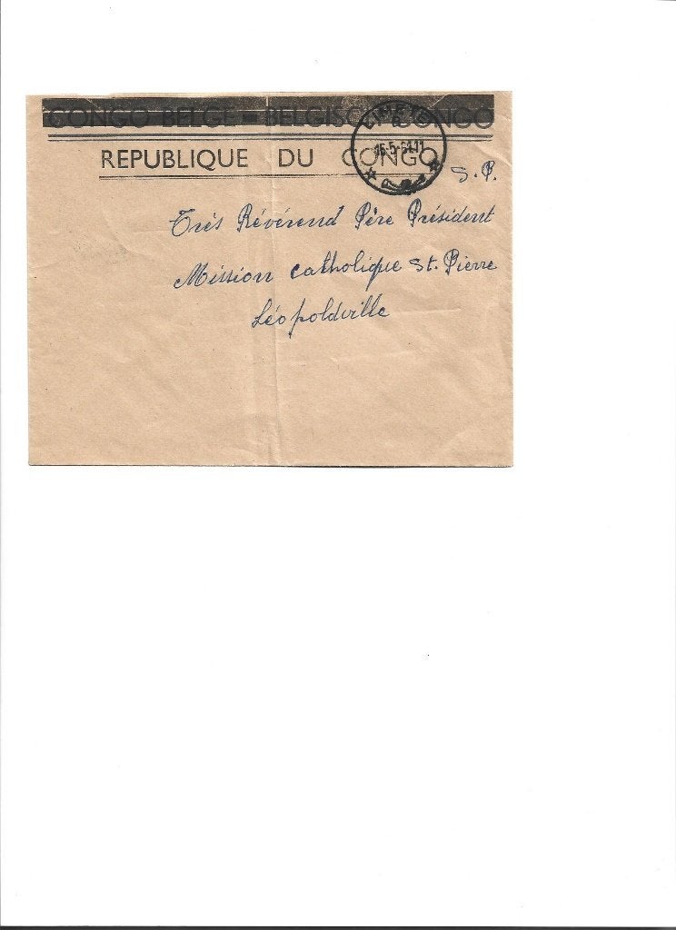 brief Congo, Postzegels en Munten, Ophalen of Verzenden, Brief