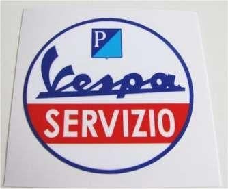 Vespa Servizio sticker #13, Motoren, Accessoires | Stickers, Verzenden