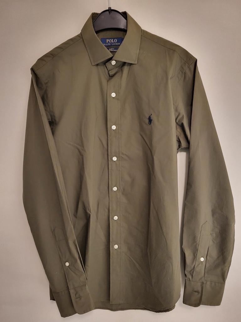 Hemd slim fit maatje S-Ralph Lauren-Kaki, Vêtements | Hommes, Chemises, Enlèvement ou Envoi, Comme neuf, Ralph Lauren