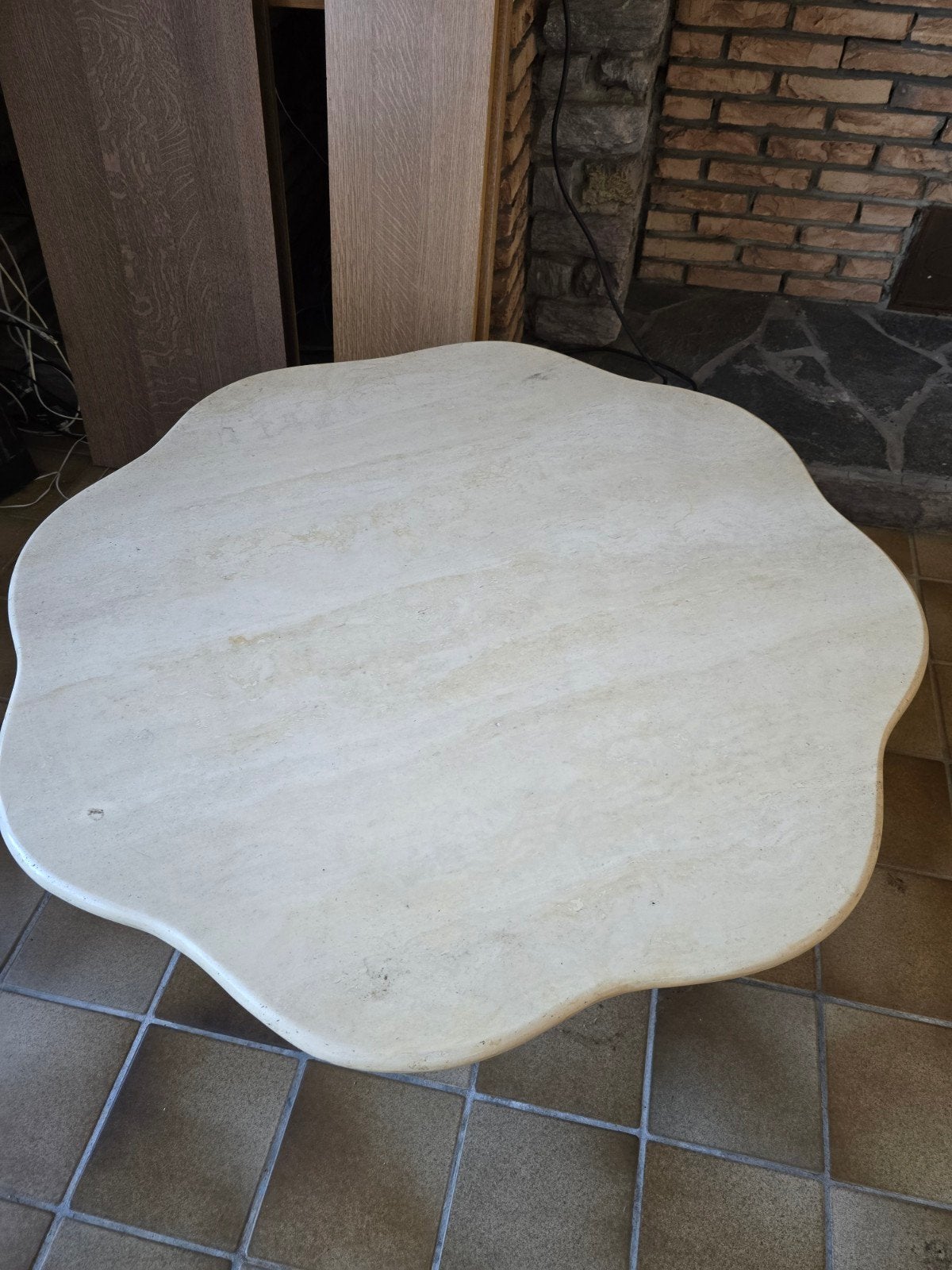 table basse en travertin, Maison & Meubles, Enlèvement