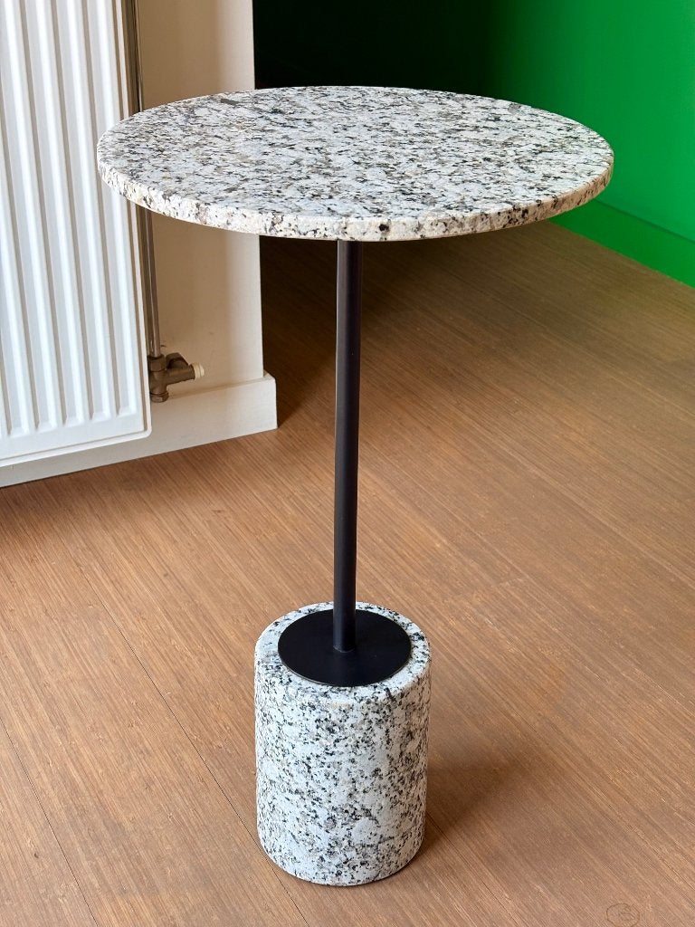 Table d'appoint ronde en marbre véritable, Rond, Moins de 55 cm, Comme neuf, Enlèvement