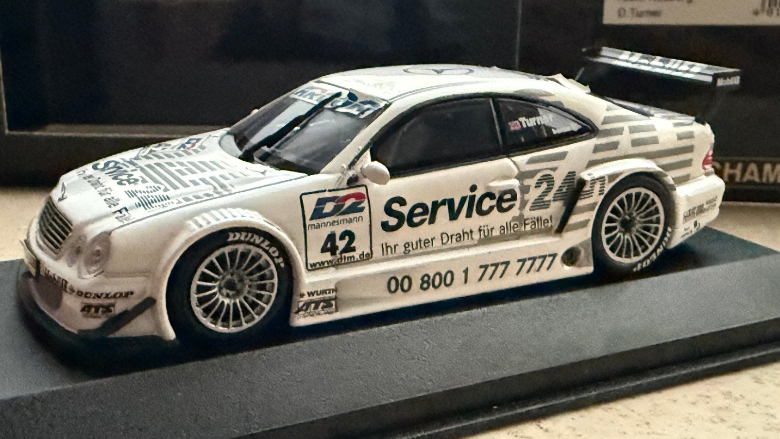 Mercedes CLK DTM 2000 Turner, Hobby & Loisirs créatifs, Voitures miniatures | 1:43, Comme neuf, Voiture, MiniChamps, Enlèvement ou Envoi