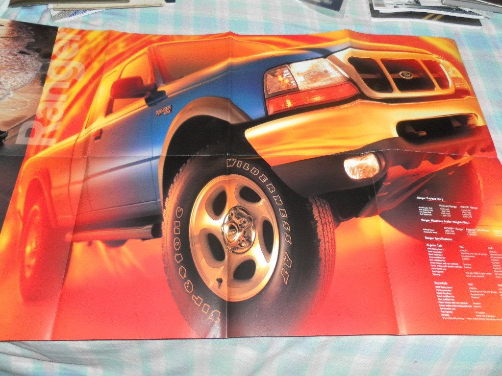 Brochure sur l'affiche du Ford Ranger, Enlèvement ou Envoi, Ford