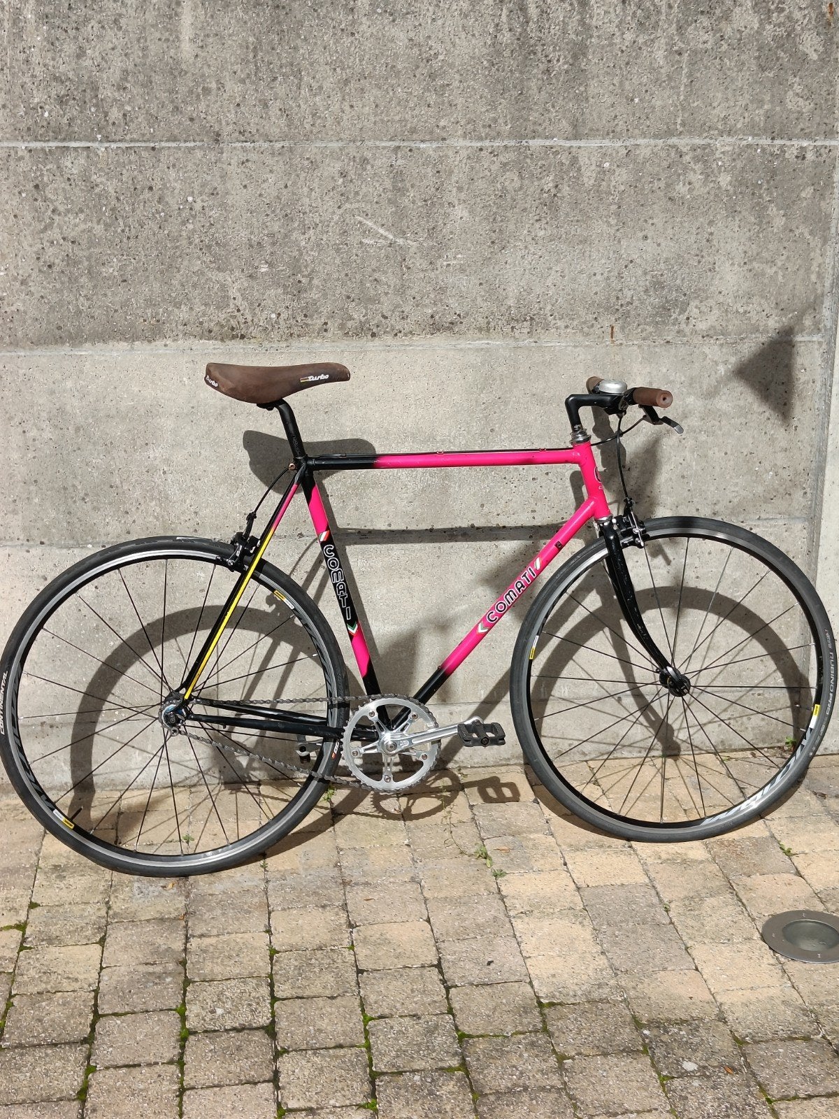 Single speed vintage comati maat 58cc, Frein sur jante, 57 à 61 cm, Enlèvement, Utilisé