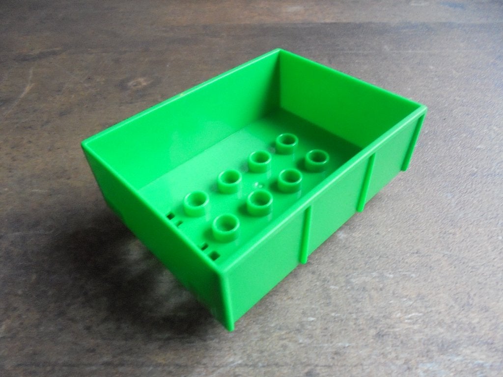 Lego Duplo Trailer Bed with 4 sides (zie foto's) 2, Ophalen of Verzenden, Gebruikt, Losse stenen, Duplo