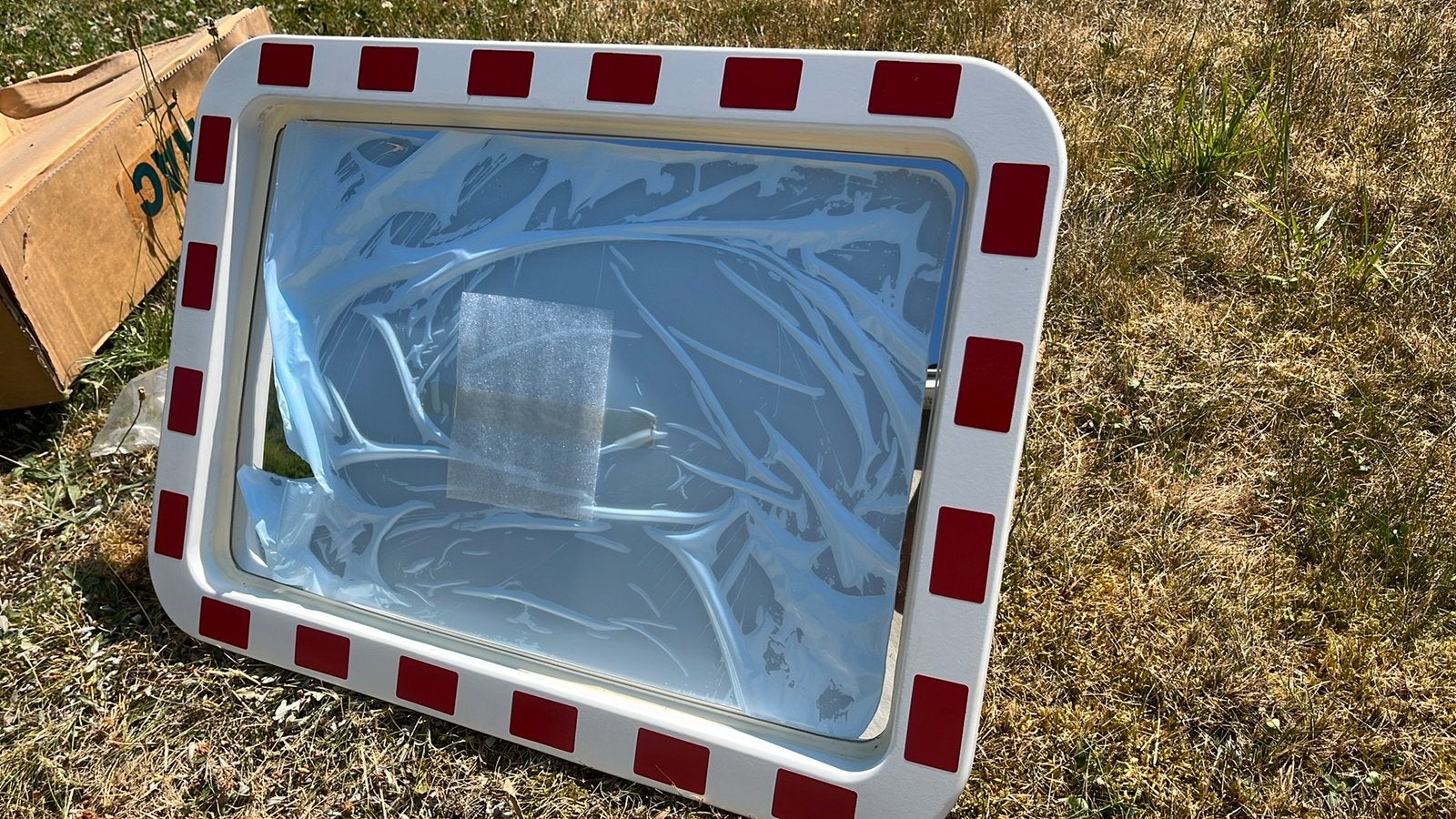 Miroir de signalisation convexe 60x40cm - polycarbonate, Ophalen, Zo goed als nieuw