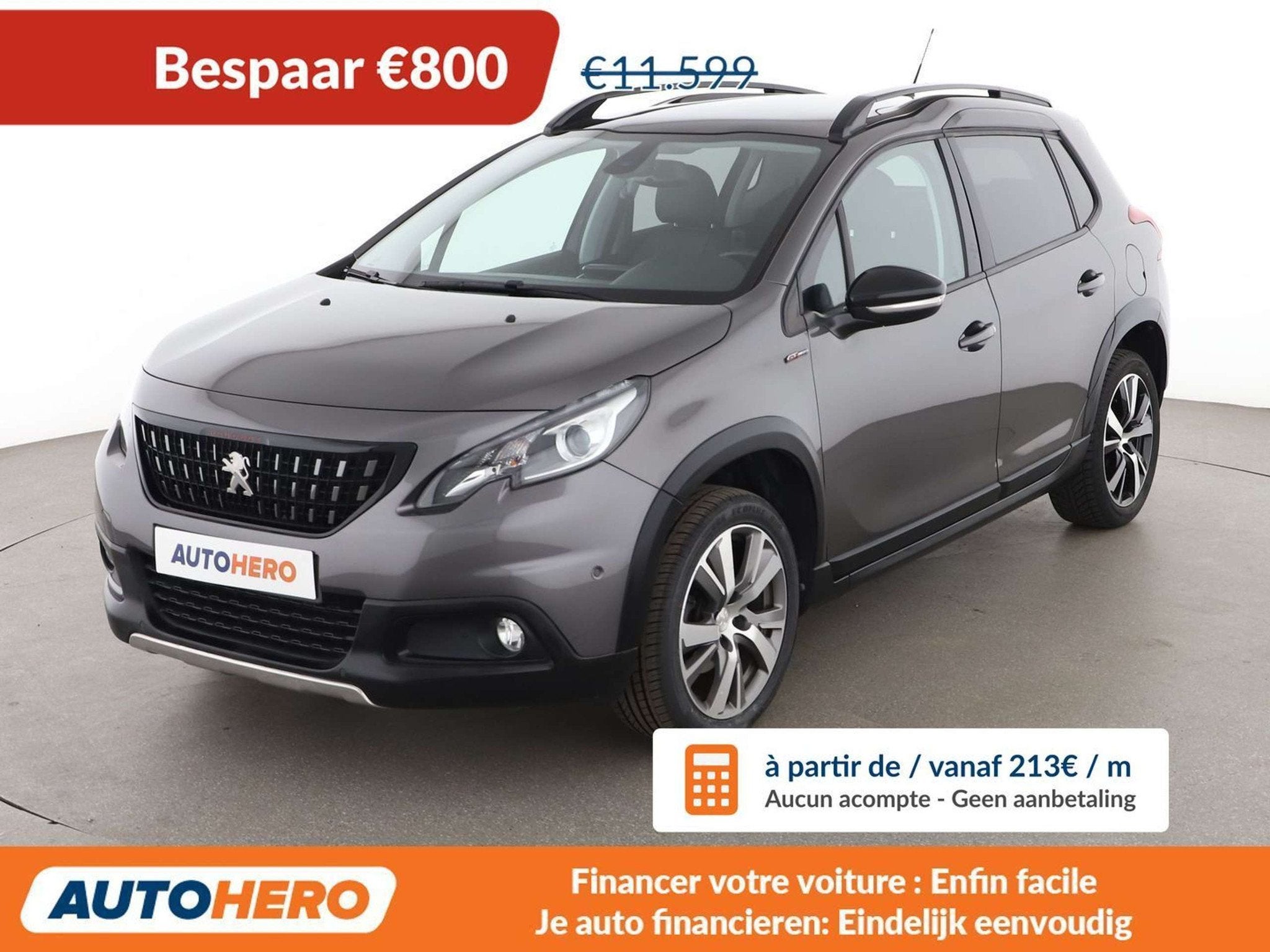 Peugeot 2008 1.2 PureTech Allure (bj 2019), Auto's, Voorwielaandrijving, Gebruikt, Leder, 84 kW