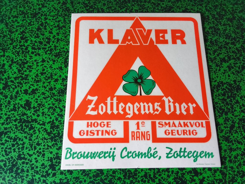 Reclamebord  Zottegems Bier, Ophalen, Nieuw, Reclamebord