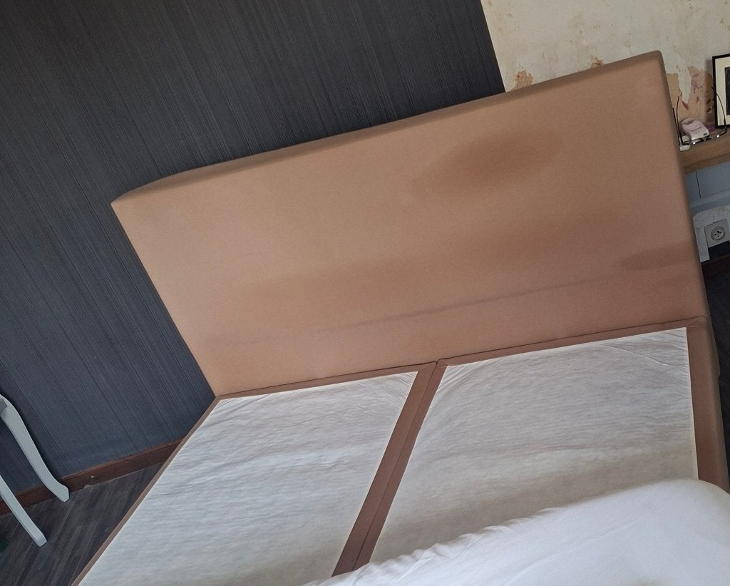 Boxspring, Huis en Inrichting, Ophalen, Gebruikt, Bruin, 210 cm
