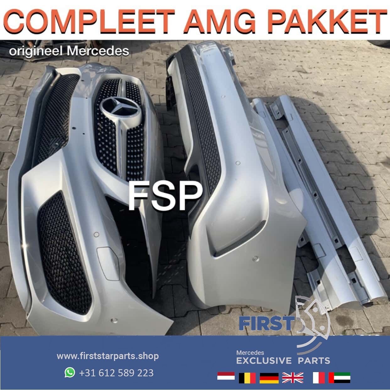 W117 C117 CLA 45 AMG PAKKET ORIGINEEL Mercedes ZILVER GRIJS, Gebruikt, -, Ophalen of Verzenden, Bumper