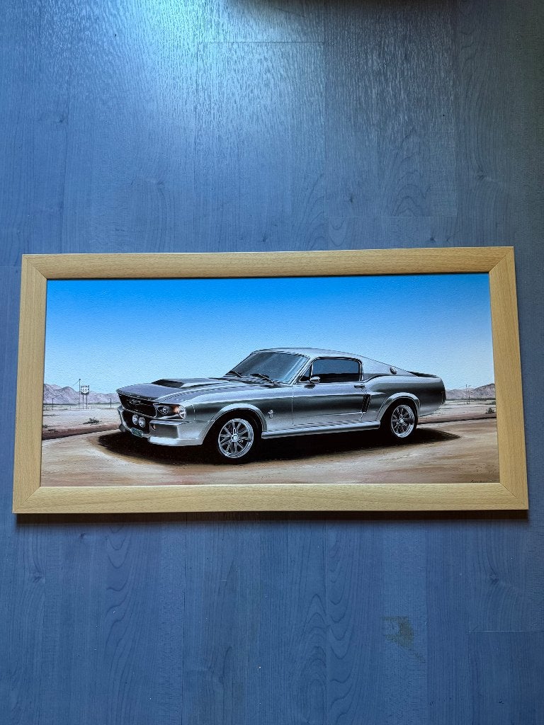 Schilderij Ford Mustang, Antiek en Kunst, Ophalen, Overige onderwerpen