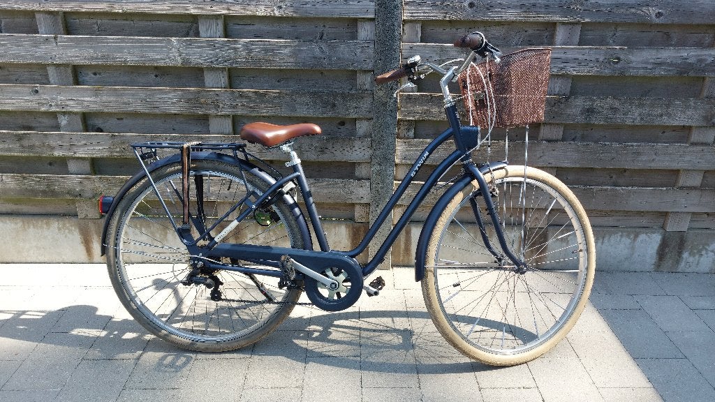 Damesfiets Decathlon Elops520, Fietsen en Brommers, Fietsen | Dames | Damesfietsen, Gebruikt, Velgrem, Versnellingen, Ophalen