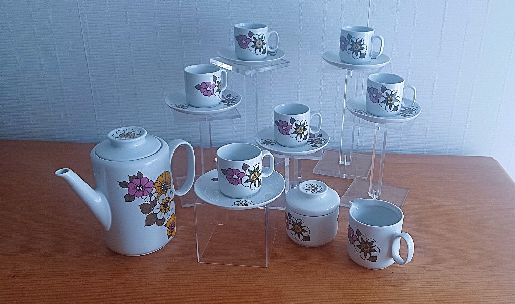 Service à café– Style Années 70 / Flower Power, Enlèvement ou Envoi