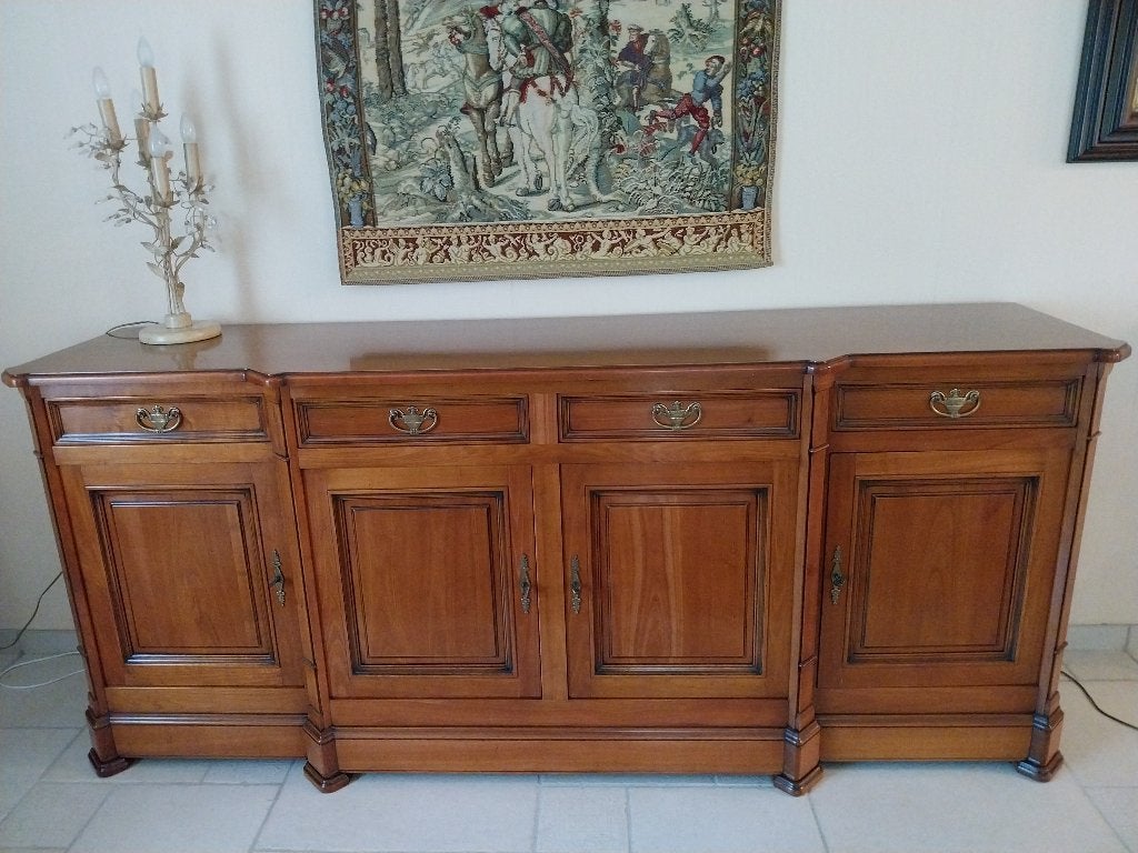 Prachtig klassiek houten dressoir - notenhout, Ophalen, Met lade(s), Zo goed als nieuw, 200 cm of meer