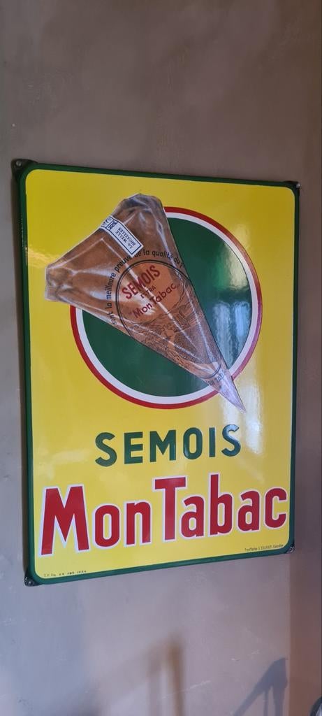 belle état plaque emaillee tabac semois, Enlèvement, Comme neuf
