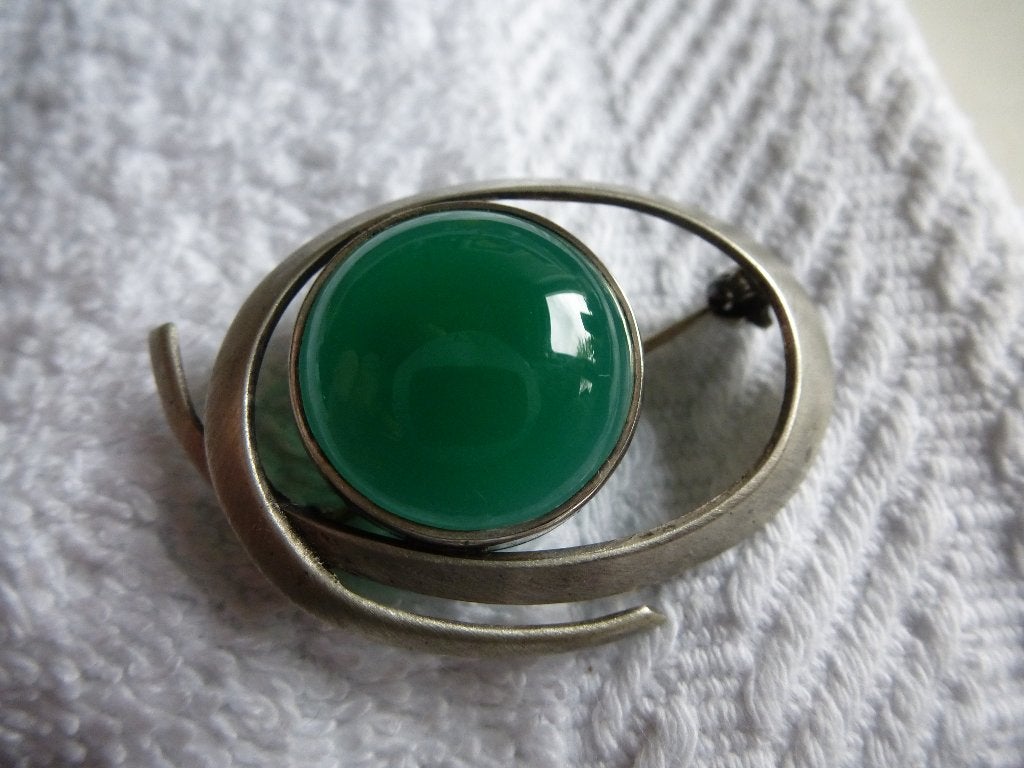 BROCHE EN ARGENT, Handtassen en Accessoires, Broches, Ophalen, Minder dan 4 cm, Zo goed als nieuw, Met edelsteen