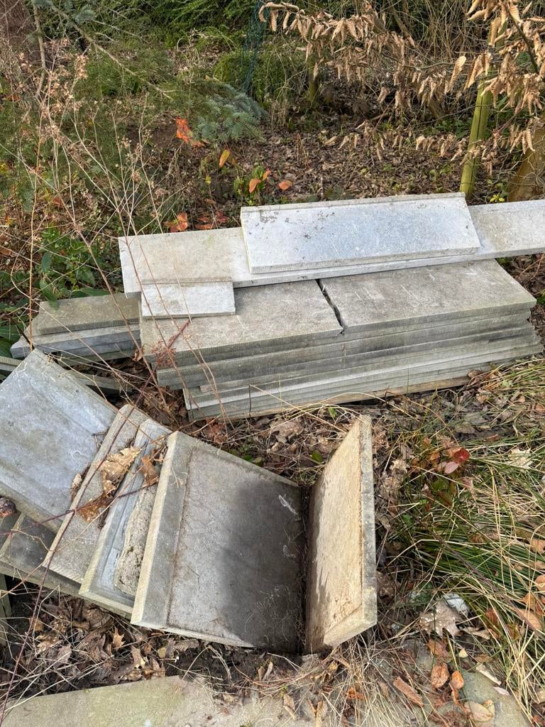 muurafdekkers, paalafdekkers en vensterbanken hardsteen, Ophalen, 60 cm of meer, Gebruikt, Hardsteen