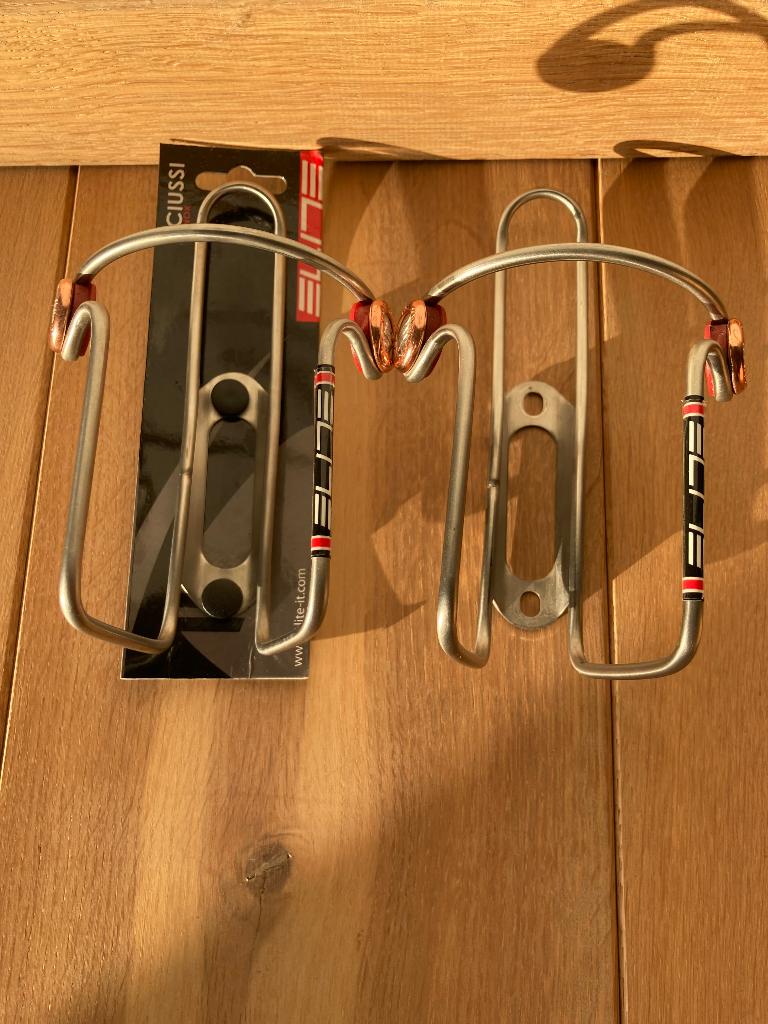 2 Drinkbushouders Elite Ciussi Inox, Vélos & Vélomoteurs, Vélos Pièces, Enlèvement, Neuf, Racefiets