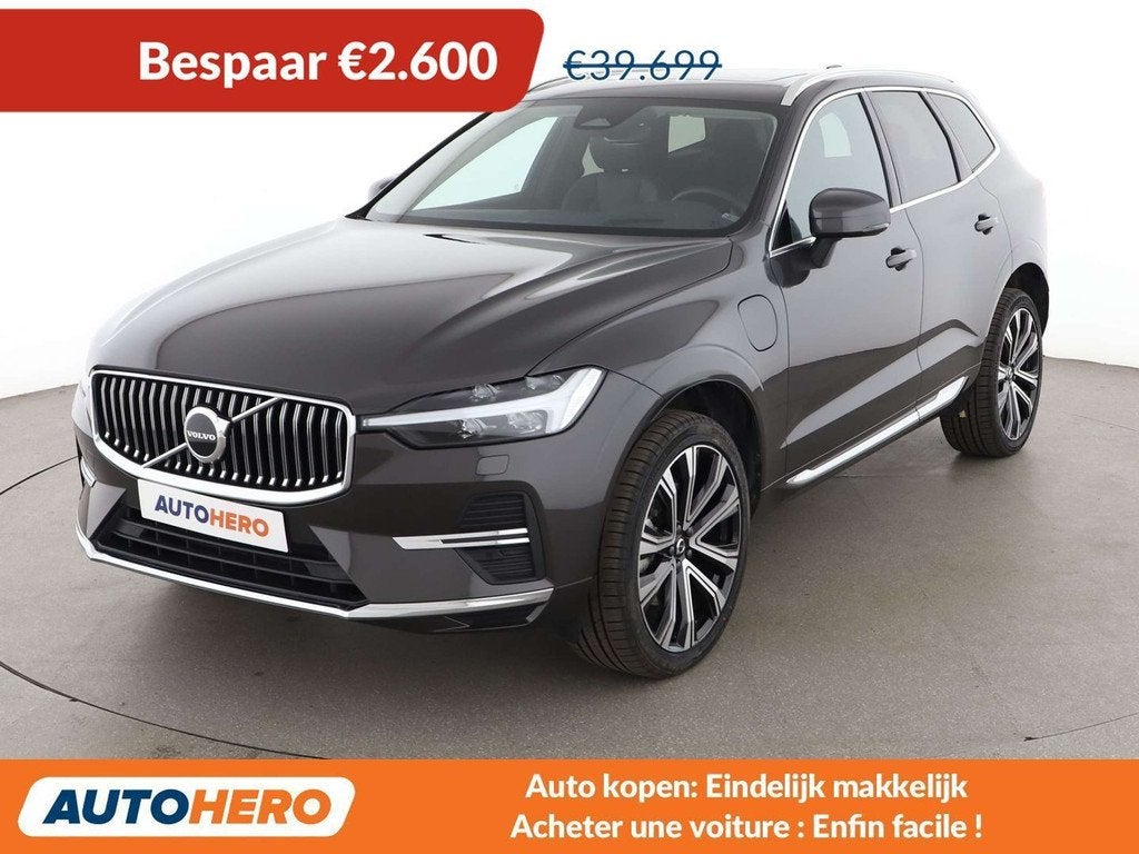 Volvo XC60 2.0 T6 Recharge Plug-in Hybrid Ultra Bright AWD, Auto's, Volvo, Automaat, Gebruikt, Leder, Hybride Elektrisch/Benzine
