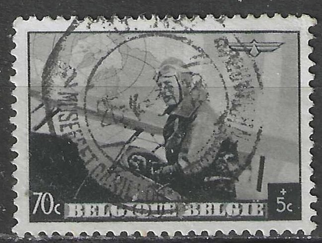 Belgique 1938 - Yvert/OBP 468 - Léopold III - Aviateur (ST), Envoi, Affranchi, Oblitéré, Maison royale