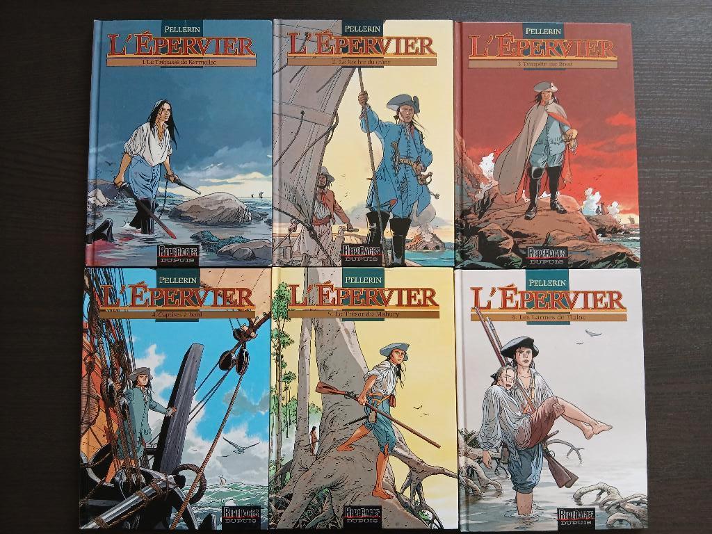 BD SERIE COMPLETE L' EPERVIER (10 TOMES), Gelezen, Complete serie of reeks, Ophalen of Verzenden, Pellerin