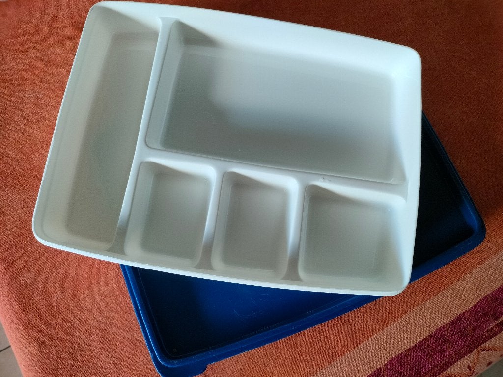 schotel plateau vakjes warm eten deksel thermos L28xB21xH4, Enlèvement ou Envoi, Comme neuf