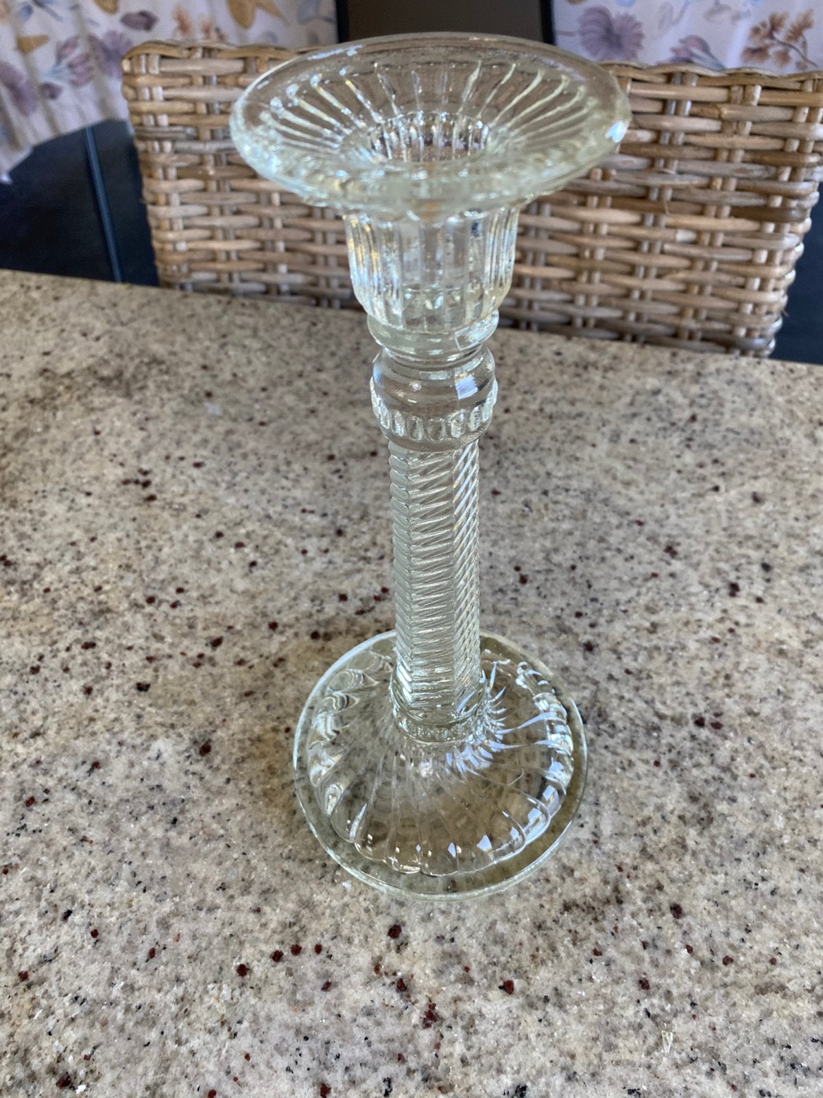 Art deco persglas kandelaar Durover, Antiek en Kunst, Ophalen, Glas
