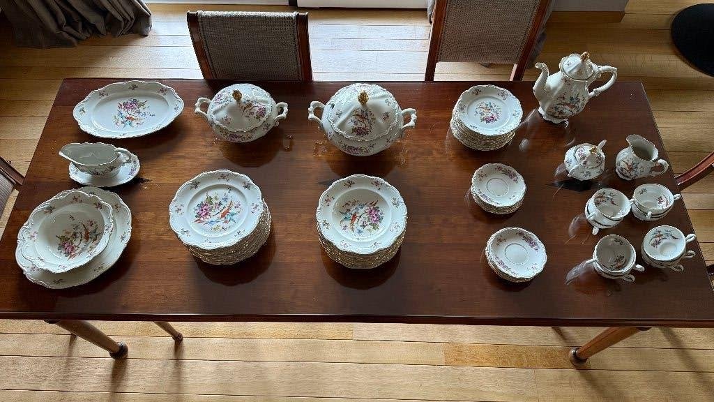 Servies - Mitterteich Bavaria - Vintage - Handgeschilderd, Enlèvement