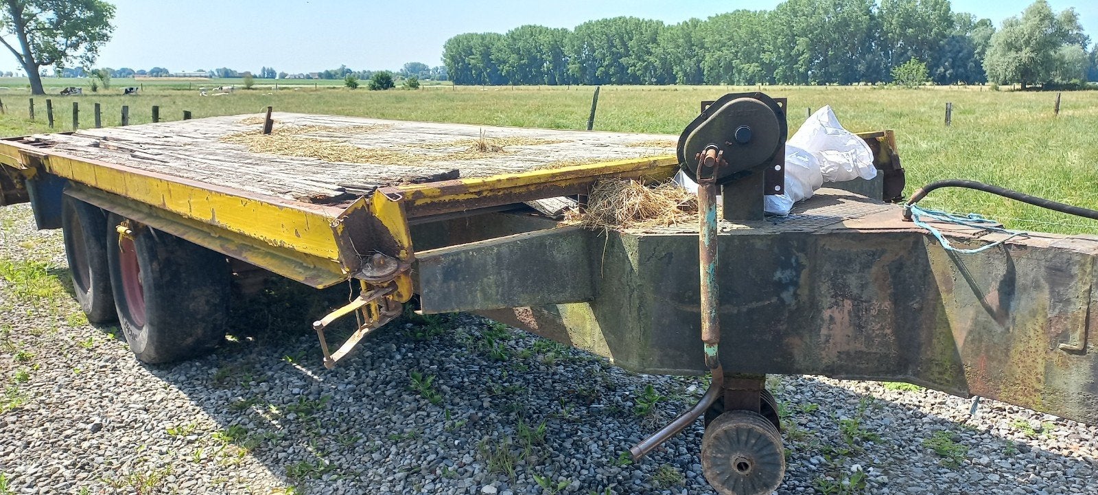 Platte wagen, kar, Zakelijke goederen, Ophalen
