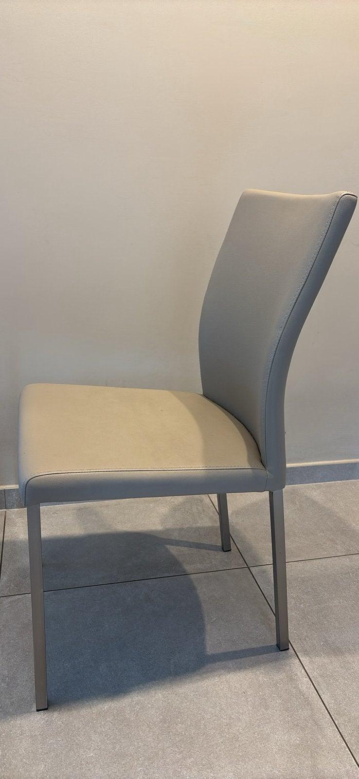 4x eetstoelen, Ophalen, Zo goed als nieuw, Leer