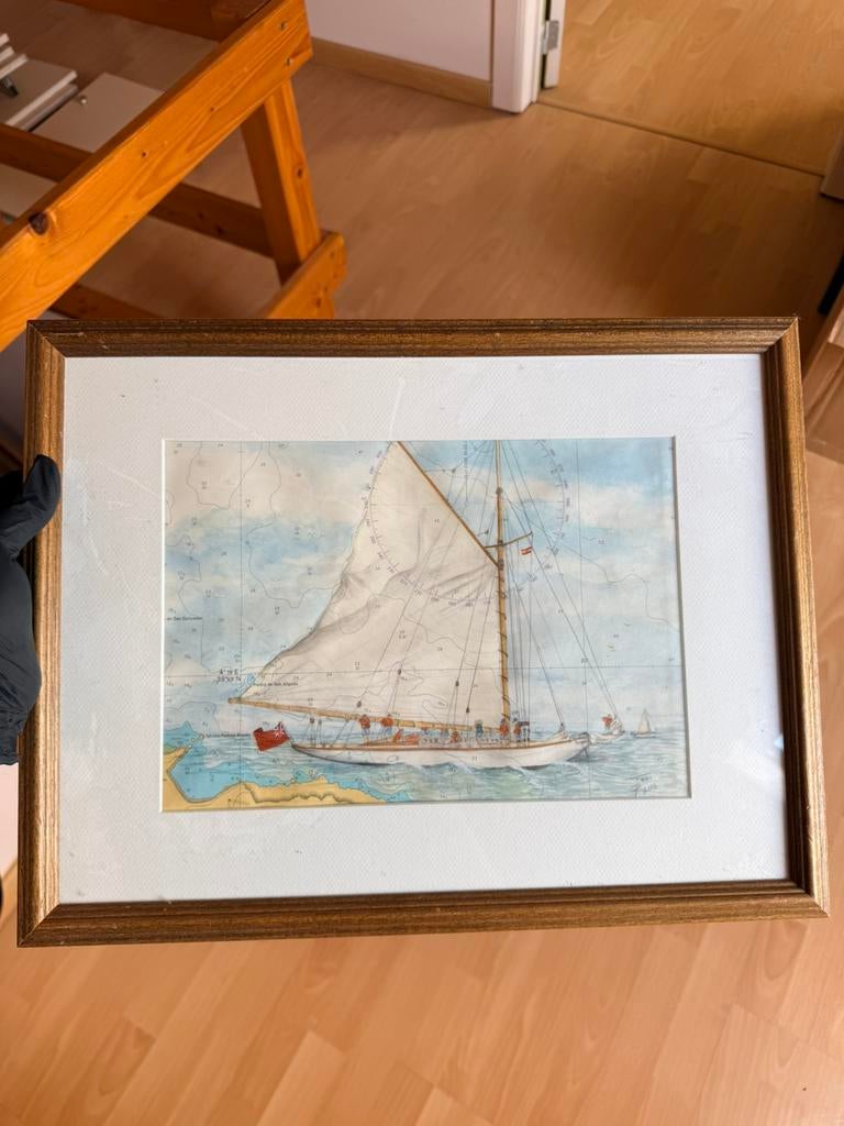 Schilderij jacht Oostende, Enlèvement