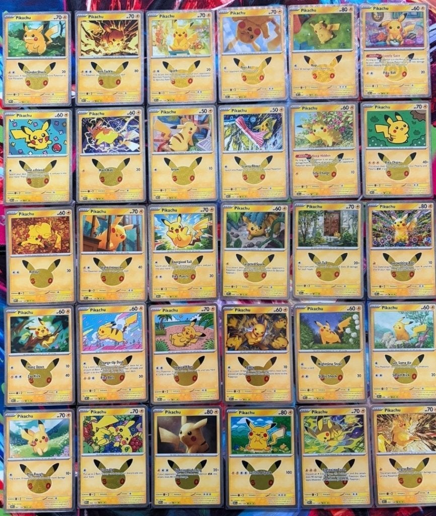 Gezocht, ik zoek de pikachu’s cel30, Ophalen of Verzenden, Nieuw, Losse kaart