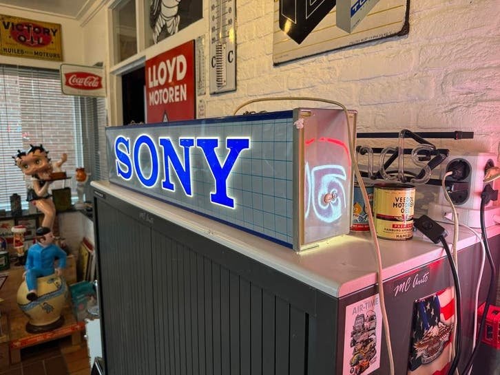 Vintage Sony Lichtbak Reclamebord - Uniek Verzamelobject, Verzamelen