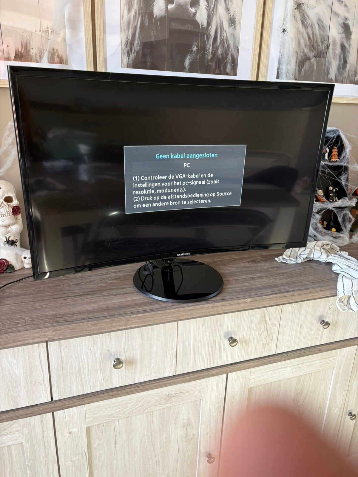 Samsung curved 32inch, DVI, Enlèvement, Utilisé, Haut-parleurs intégrés