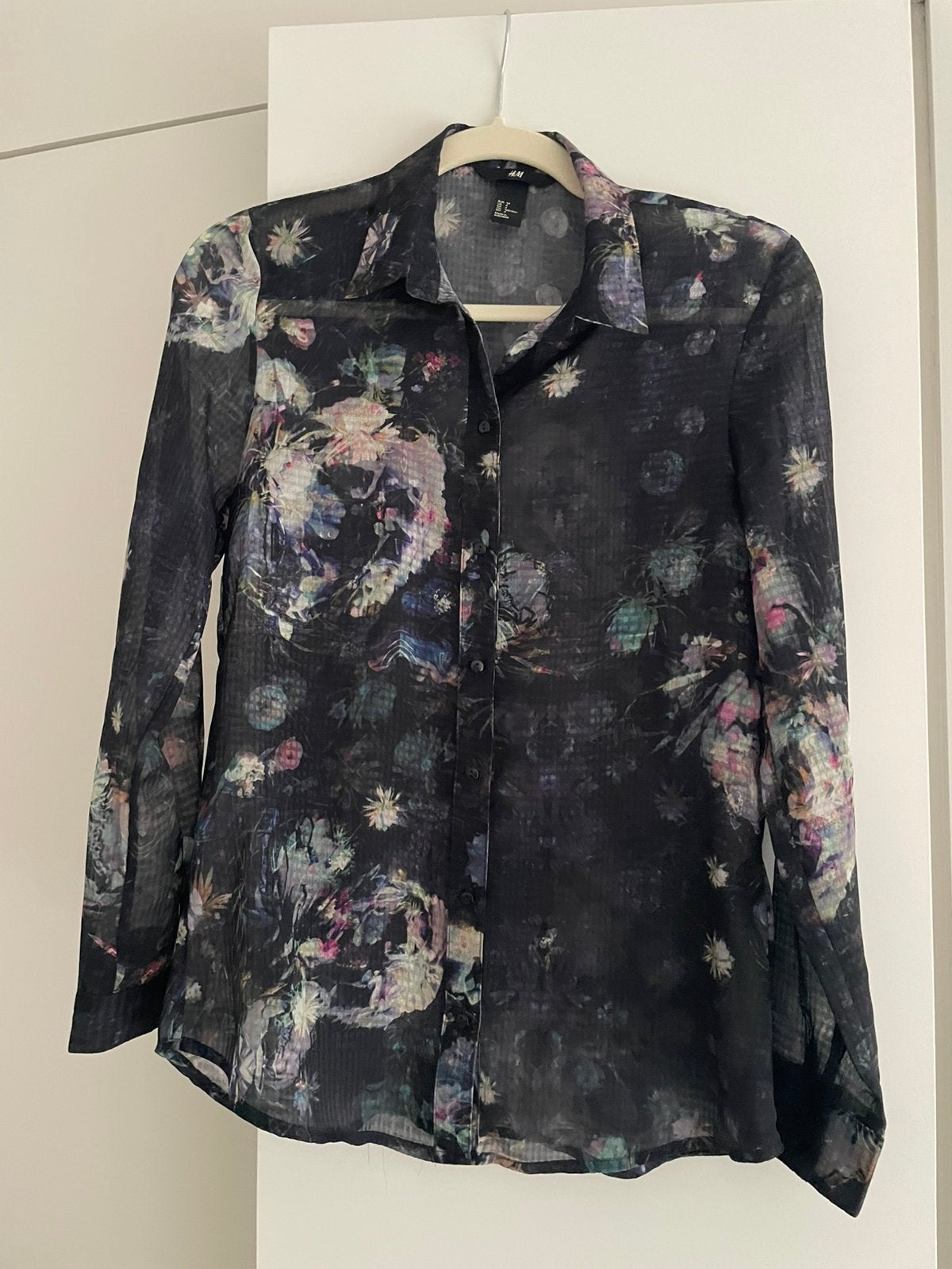 Jolie chemise fluide à manches longues H&M, Ophalen, Zo goed als nieuw, Blauw