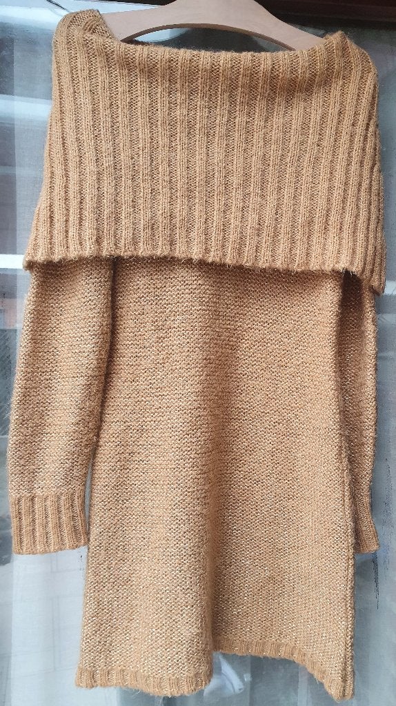 Oker-bruine jurk van 3-suisses maat 34/36 (14% mohair), Kleding | Dames, Bruin, Ophalen of Verzenden, Gedragen, 3-suisses