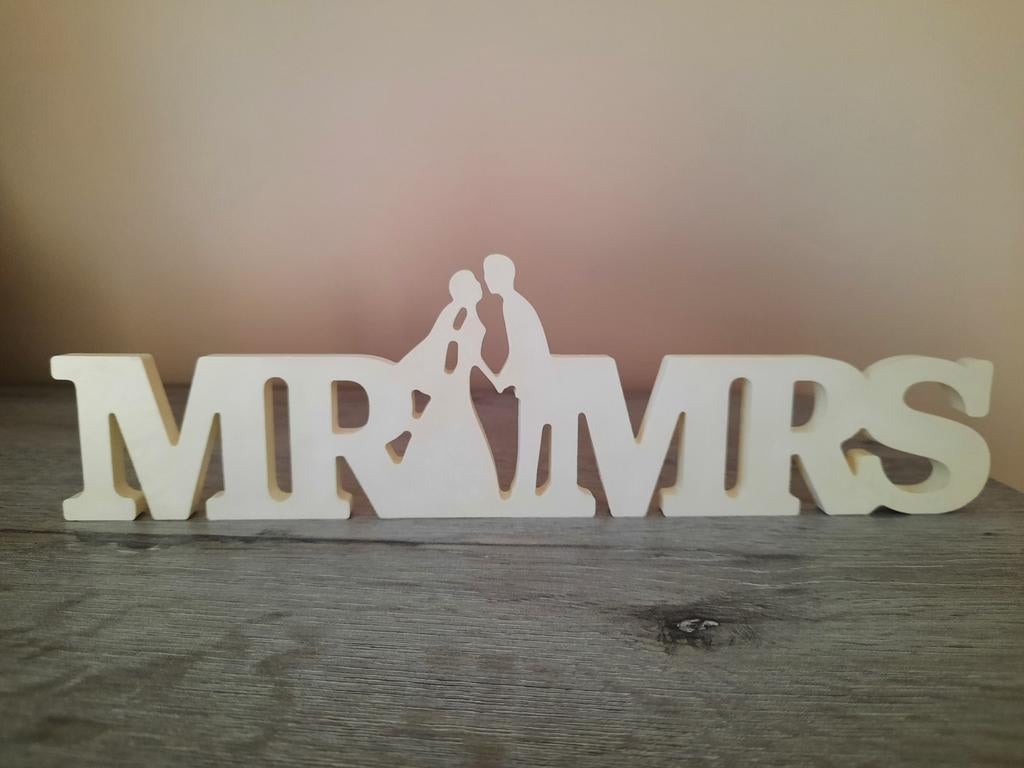 Decoratie trouw mr&mrs, Huis en Inrichting, Ophalen of Verzenden