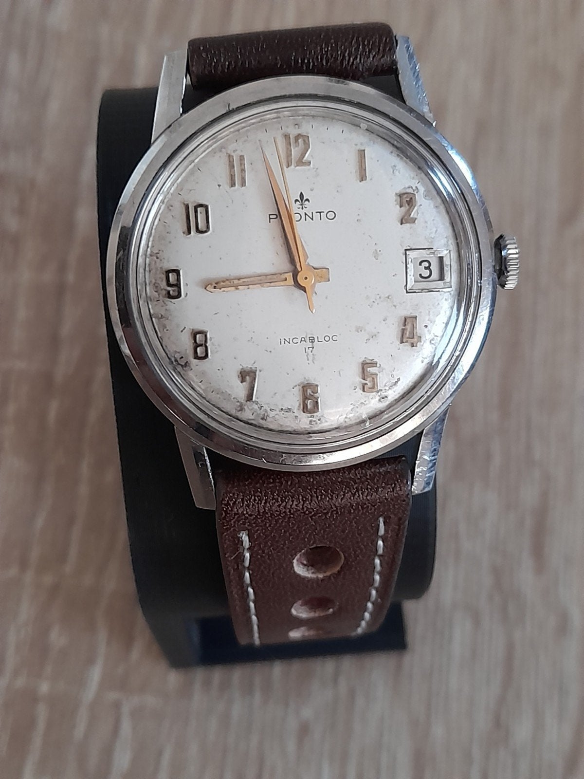 Vintage horloge Pronto Verdal, Handtassen en Accessoires, Horloges | Heren, Ophalen of Verzenden