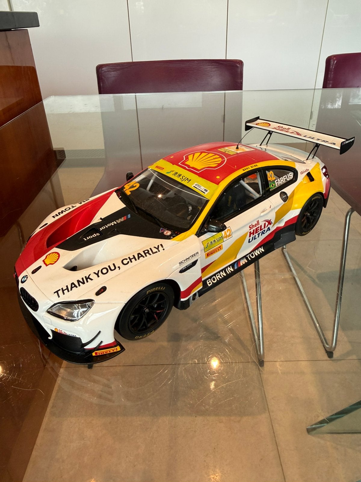 BMW M6 GT3 # 42 Winner Coupe du Monde FIA GT Macao 2018, Enlèvement ou Envoi, Comme neuf, Voiture, Autres marques