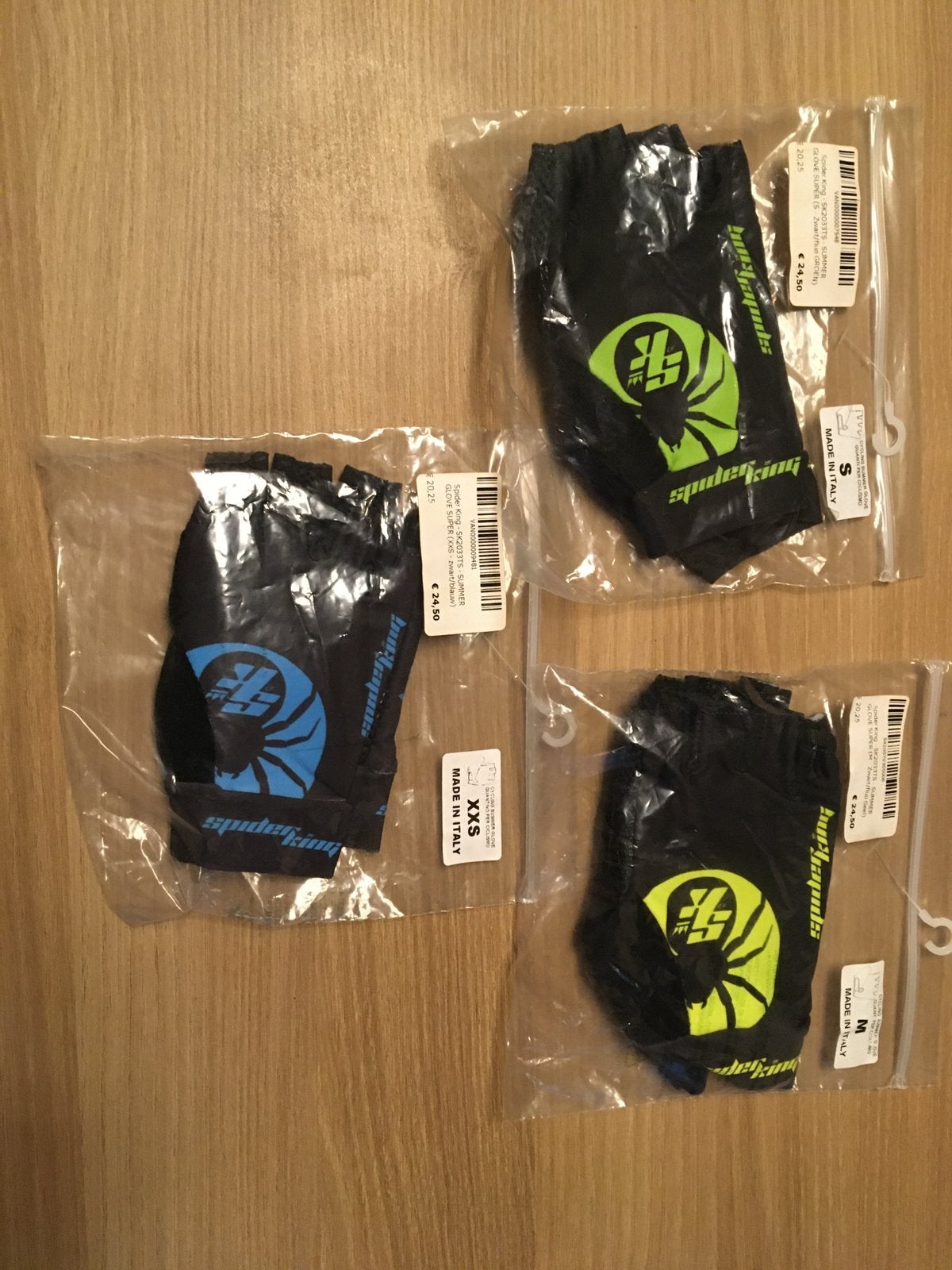 Lot nieuwe fietshandschoenen spider king, Ophalen of Verzenden, Nieuw, XS, Handschoenen