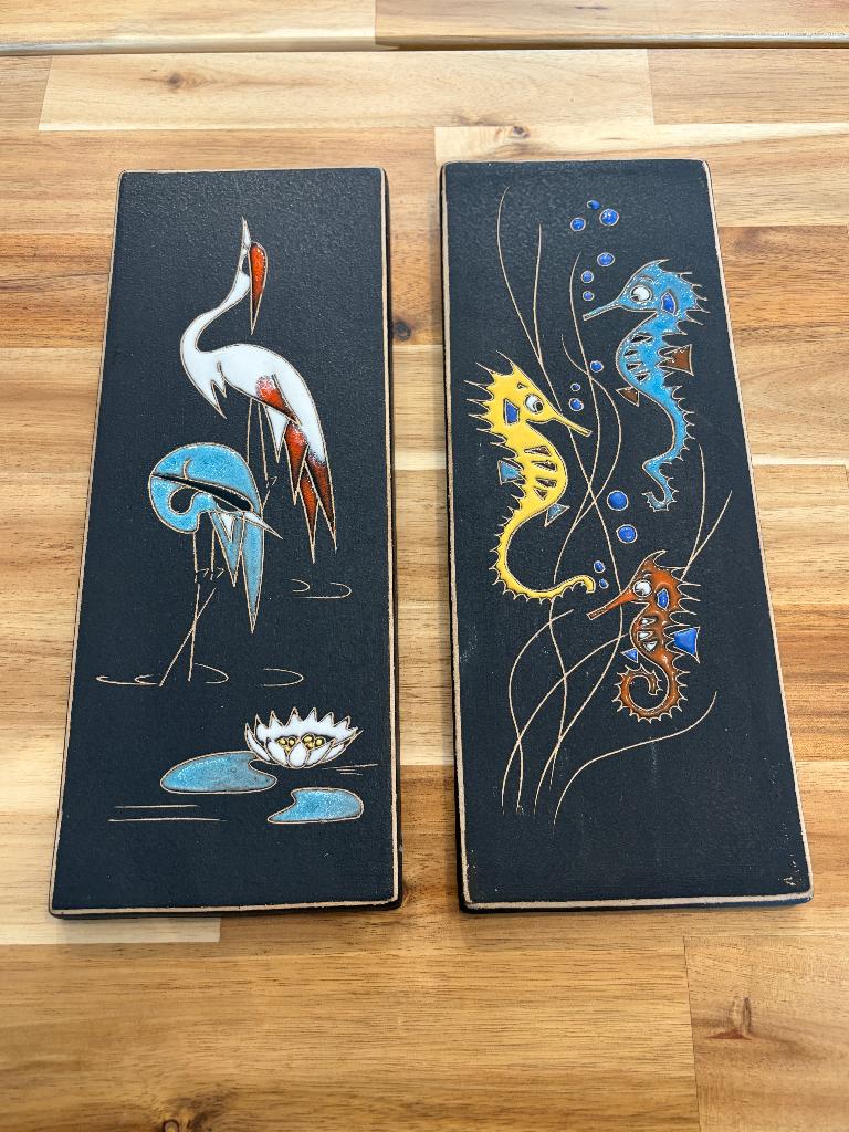 Paar keramische wandplaten van Ruscha Handarbeit, Antiek en Kunst, Antiek | Keramiek en Aardewerk, Ophalen of Verzenden