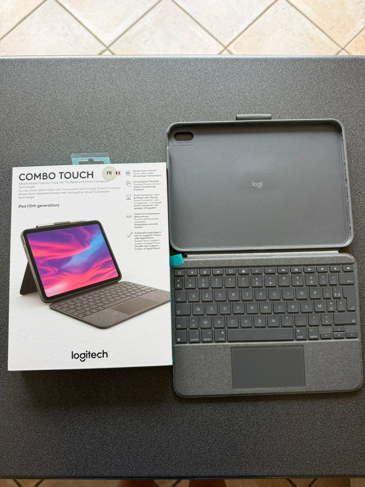 Logitech Combo Touch, IPad (10th generation), Logitech, 11 inch, Bescherming voor- en achterkant