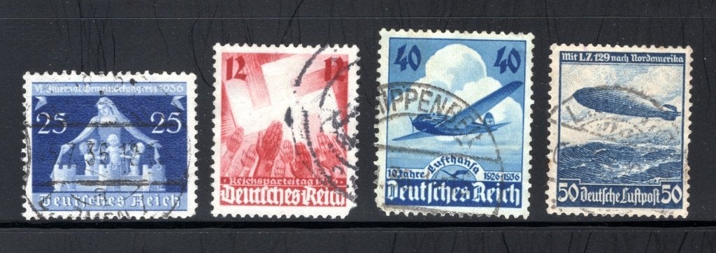 DEUTSCHES REICH jaar 1936 gestempeld, Verzenden, Gestempeld