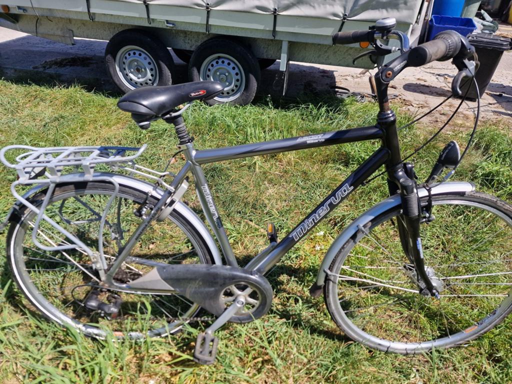 Herenfiets minerva ascot 28" 55 cm, Vitesses, Frein sur jante, Enlèvement, 53 à 57 cm