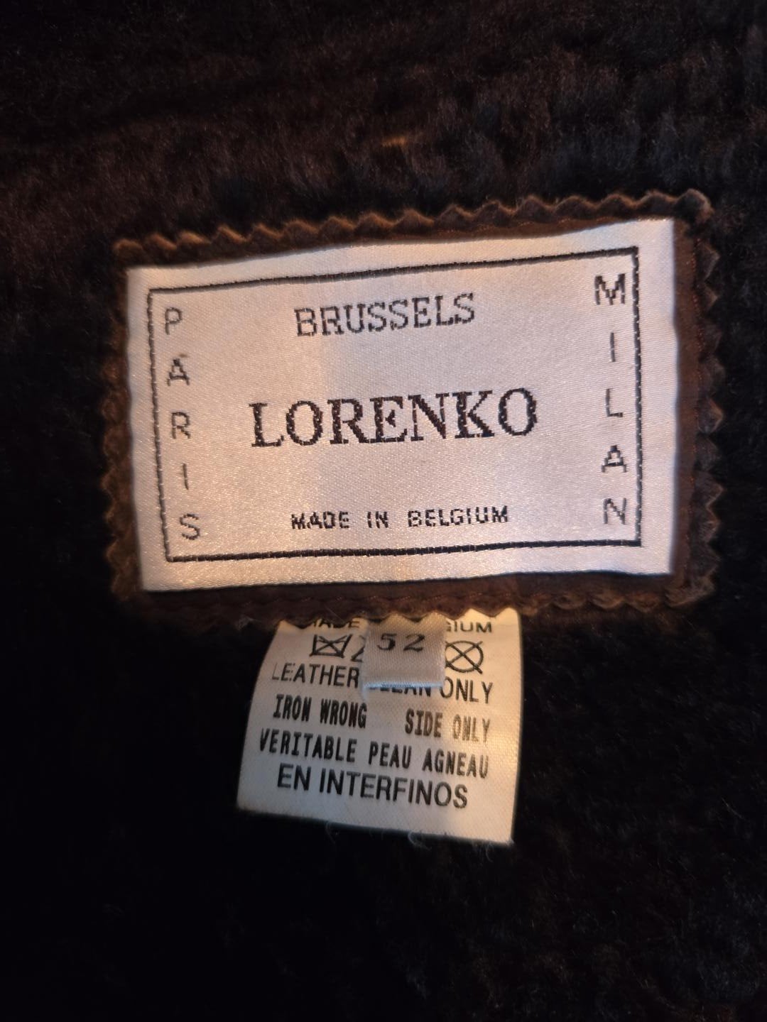 veste en cuir pour homme avec lambont, Enlèvement ou Envoi, Taille 52/54 (L), Brun