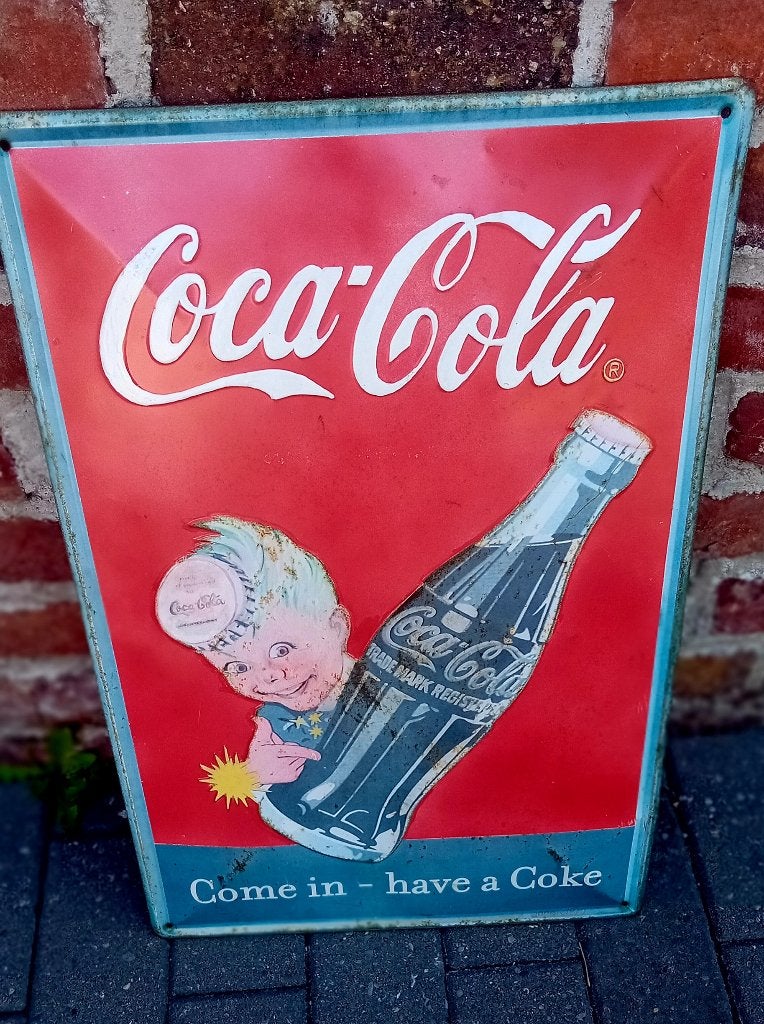 Grand panneau publicitaire Coca-Cola, Enlèvement ou Envoi, Utilisé, Panneau publicitaire
